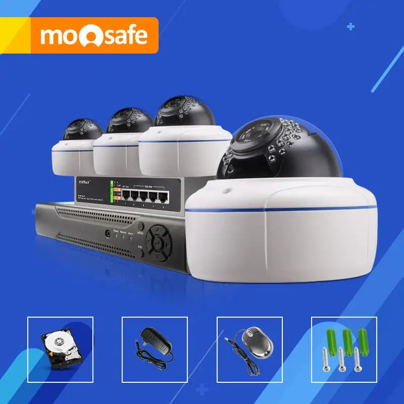 

4CH 2MP POE cctv cameras system. 4mm lens. Easy installation Do it yourself. night vision up to 30 mtrs, ONVIF NVR with 2TB HDD