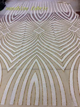 

Shining glued print glitter tulle african Indian net lace fabric 5yards for wedding dress