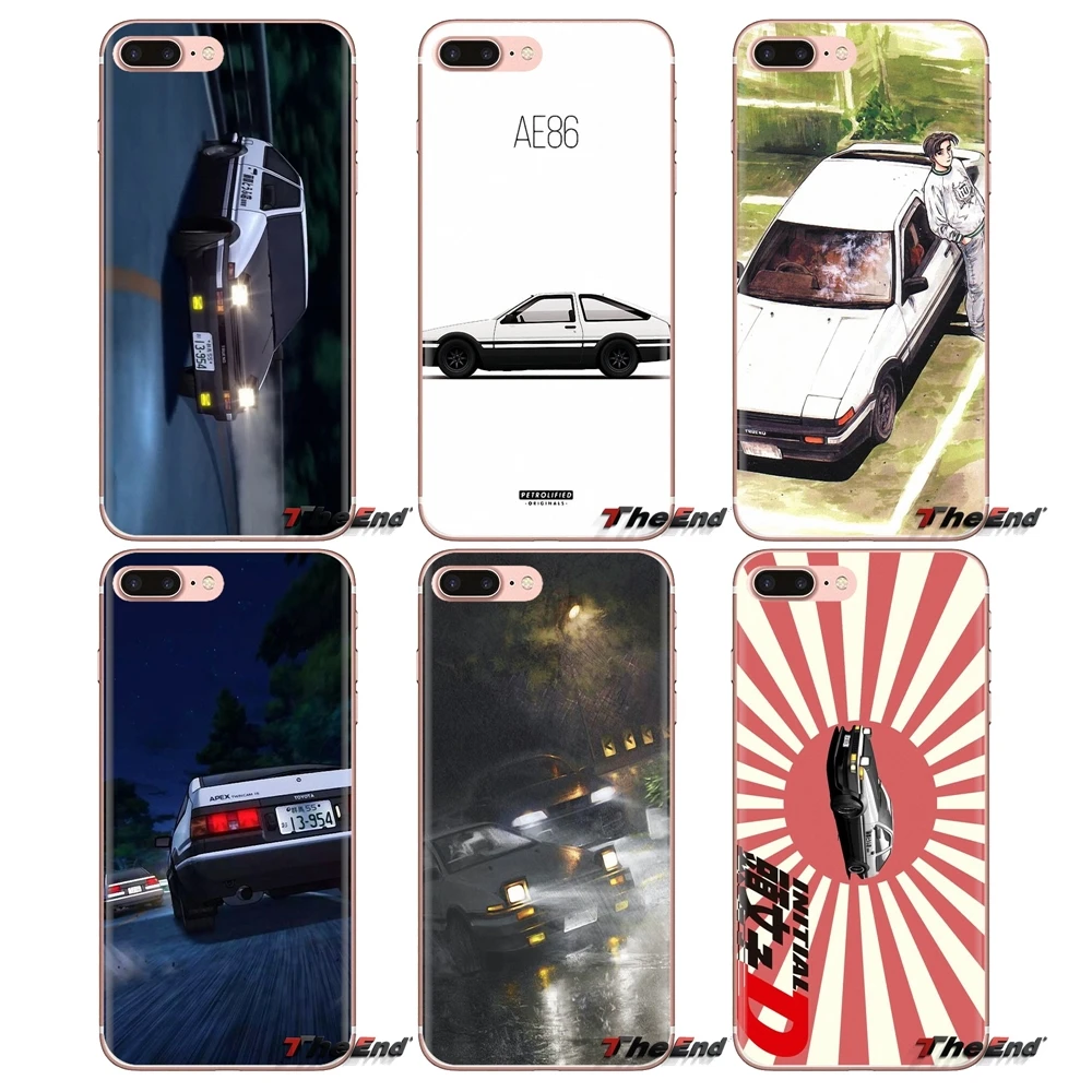 Оригинальный D AE86 Trueno Janpan для Samsung Galaxy S3 S4 S5 Mini S6 S7 Edge S8 S9 S10 Plus Note 3 4 5 8 9 прозрачный