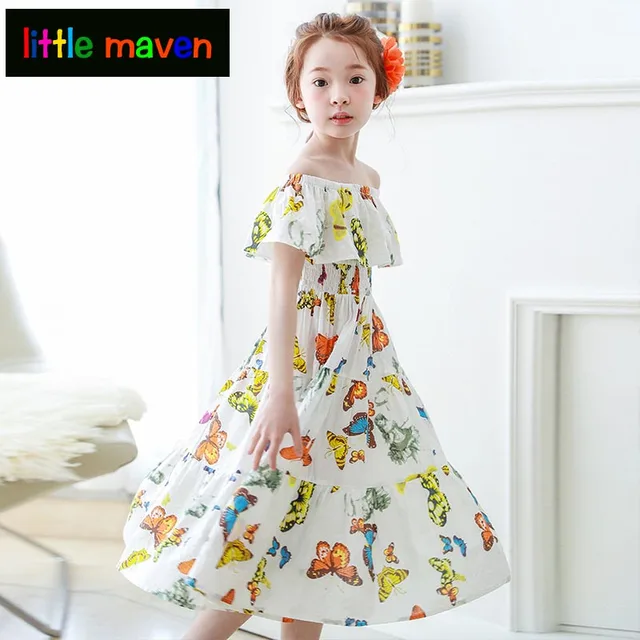 Us 2361 3 14 Thn Gadis Remaja Bayi Dresses Novelty Desain Stripe Ruffles 2018 Musim Panas Gaun Pesta Liburan Kasual Bayi Anak Pakaian Di Dresses
