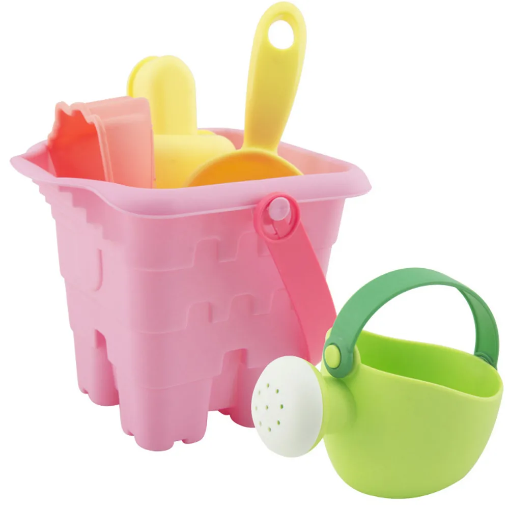 

Huang Neeky #401 2019 NEW 5PCS TPE Sand Beach Kids Beach Castle Bucket Spade Shovel Rake Water Tools Toys summer Free shipping