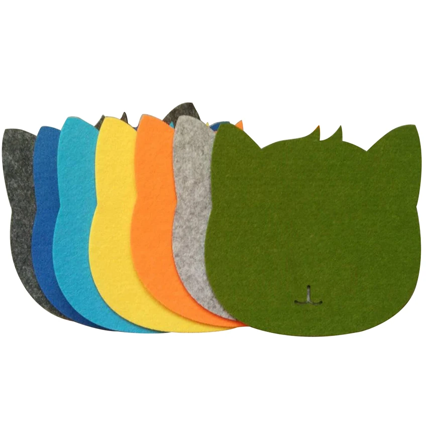 

Optical Trackball PC Thicken Mouse Pad Felt Cloth Universal Cute Cat MousePad Mat for Laptop Computer Tablet PC