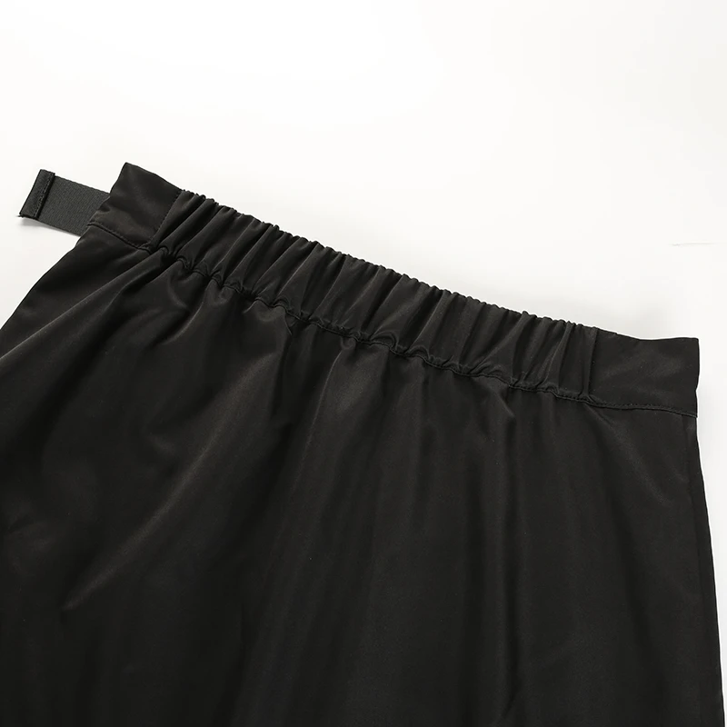11Sweetown Black Korean Style Women Skirt Womens Vogue Belt High Waist Short Skirts Woman Sexy Cotton Split Side Summer 2018 Skirt