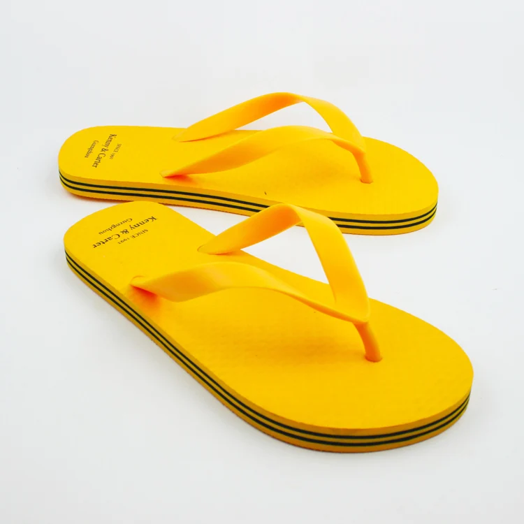 yellow flip flop sandals