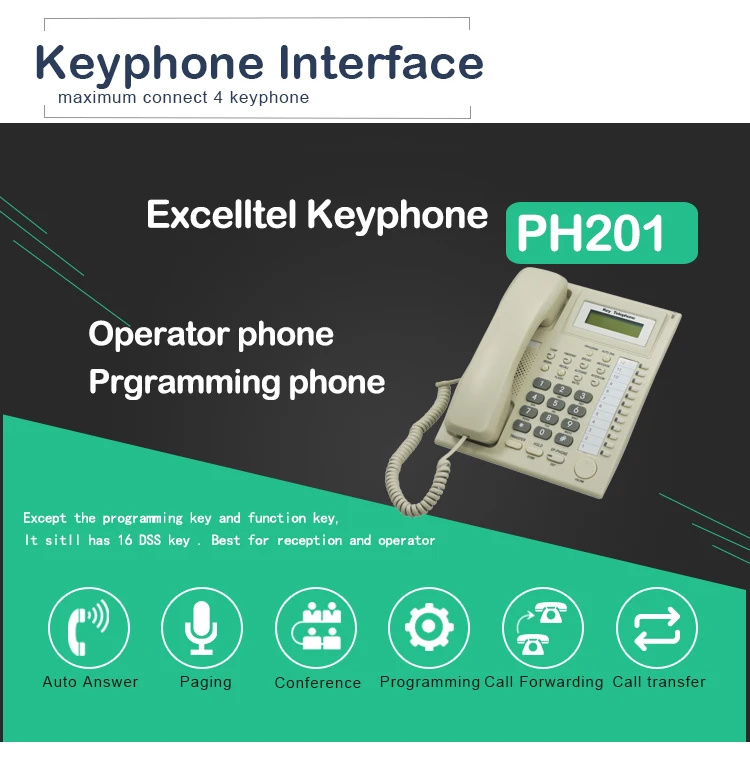 EXCELLTEL телефонная система Keyphone PBX CP1696-864 телефонный обмен 8 линия 64 расширение