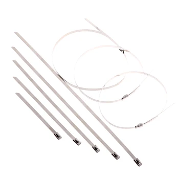 

10PCS/lot High Quality Strong Stainless Steel Marine Grade Metal Cable Ties Zip Tie Wraps Exhaust 8Sizes