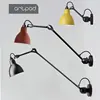 Modern Adjustable Long Swing Arm Wall Lamp Lights For Reading 360 Degree Rotatable Flexible Vintage Black Metal Wall Lamp LED ► Photo 1/6