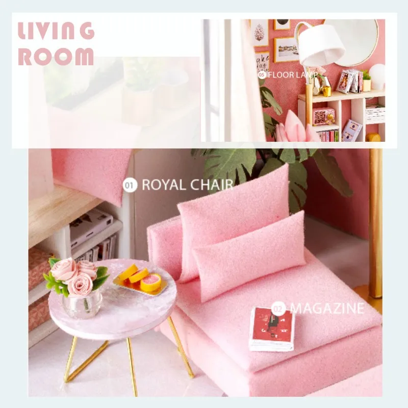 Кукольный домик Cutebee мебель миниатюрный кукольный Сделай Сам дом комната коробка