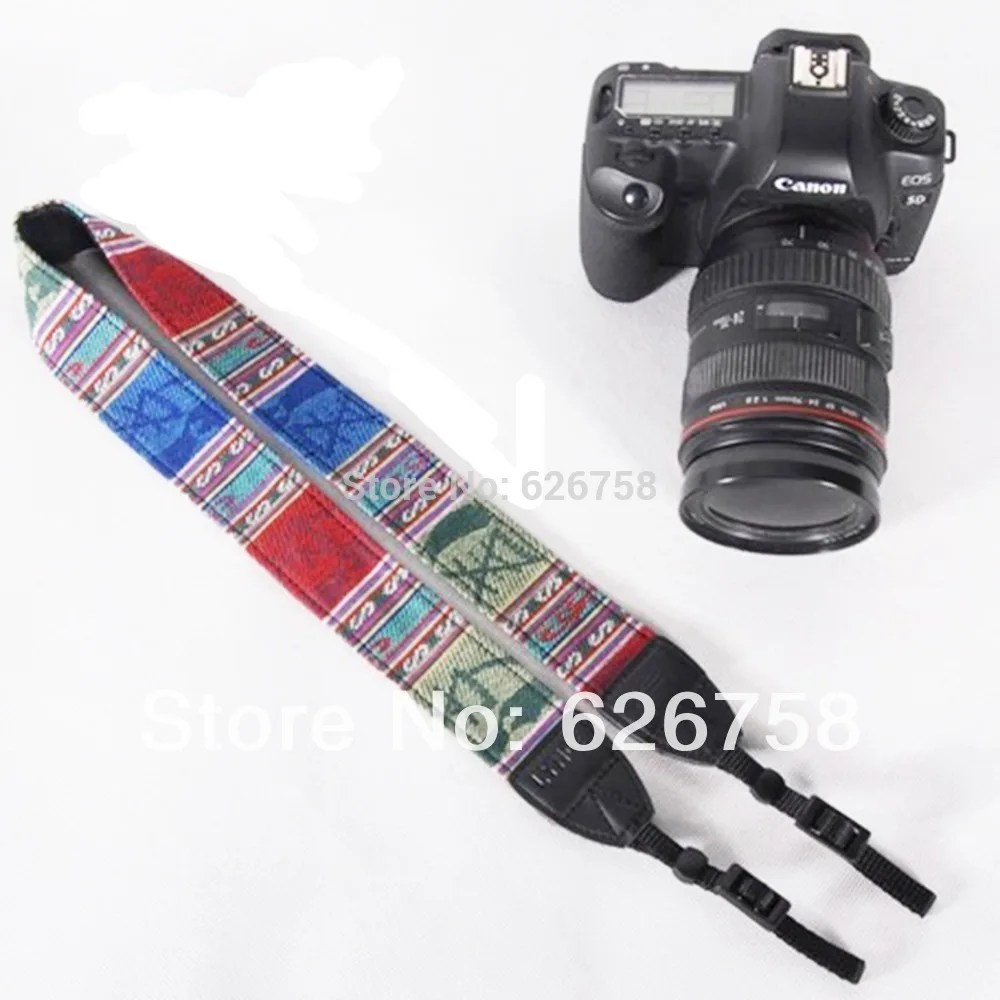Universal Adjustable Camera Shoulder Neck Strap Cotton Leather Belt For