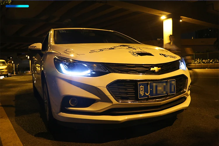 Автомобильный Стайлинг Головной фонарь для Chevrolet Cruze фары светодиодный фонарь двойной U светодиодный drl H7 hid Биксеноновые линзы ближнего света