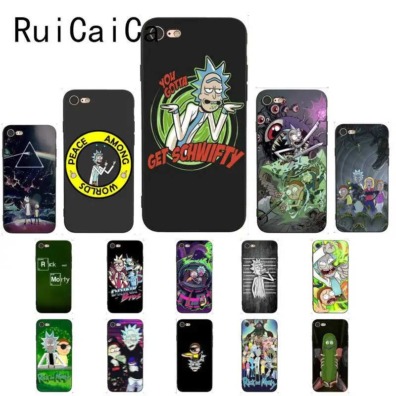 Ruicaica Рик и Морти новое поступление черный чехол для телефона iPhone X XS MAX 6 6S 7 7plus 8 8Plus