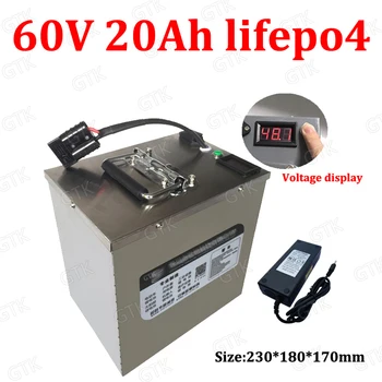 

GTK 60V 20Ah lifepo4 battery with BMS for 2000w 2500w Electric Bicycle bike Scooter Skateboard cleanness car UPS boat + charger