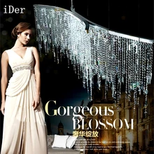 Светодиодные итальянские Роскошные хрустальные люстры, светильники, модельная комната, современная простая Скандинавская спальня, ресторан, хрустальная лампа