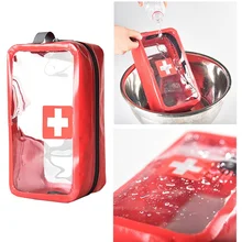 First Aid Kit Emergency Medical First aid kit bag Transparent PVC Waterproof Car kits bag Outdoor Travel Survival kit Empty bag