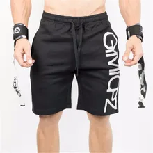 Модные мужские спортивные шорты GYKZ, хлопковые спортивные штаны для бодибилдинга, фитнеса, шорты для бега, повседневные спортивные мужские шорты