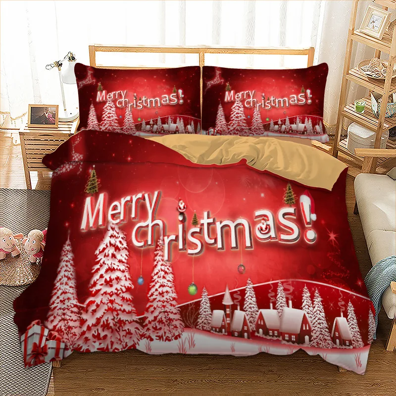 Christmas Bedding Set Twin Full Queen King Au Single Uk Double