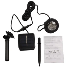 Refurbishhouse Солнечный свет пятна Водонепроницаемый 6 Солнечный свет Напольная Лампа для дайвинга Лампочки