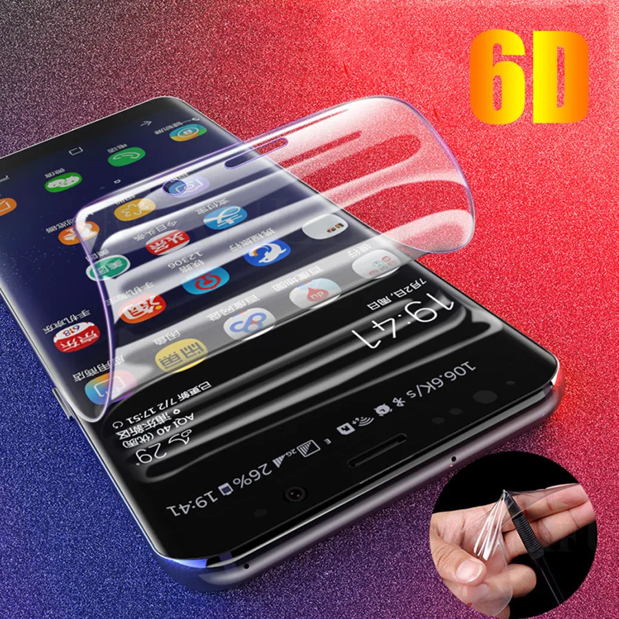

6D Soft TPU Clear Film For Samsung Galaxy S10 A50 A70 A80 A90 S10 Plus Note 8 9 M10 Silicone Hydrogel Screen Protector
