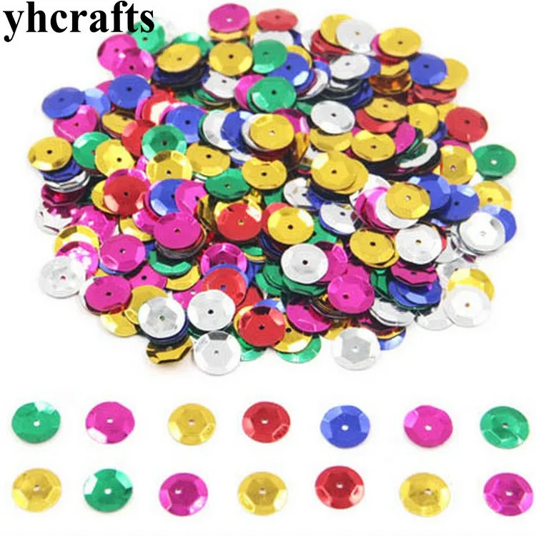 

20gram/Lot. 10mm concave round sequins Craft material Kindergarten crafts Creative activity item Color learning Make your own