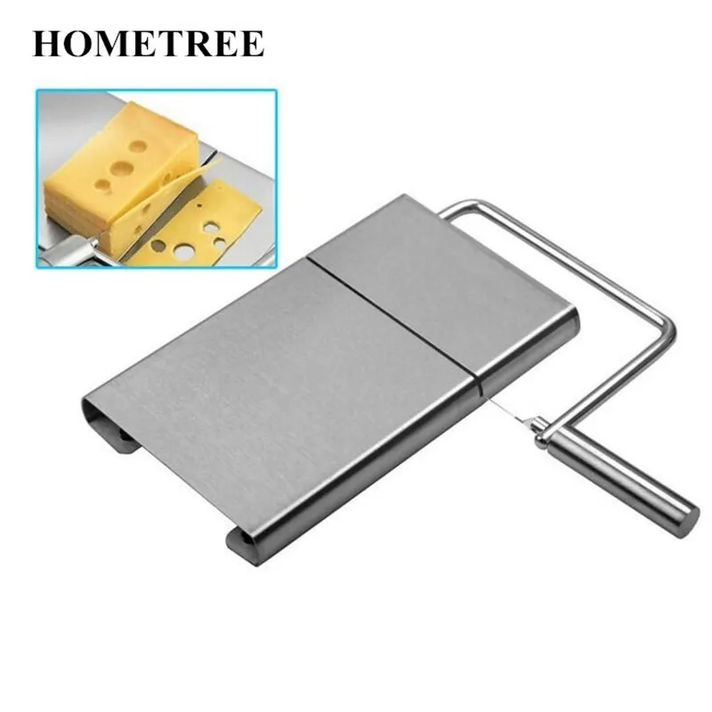

HOMETREE 1Pcs Cheese Slicer Butter Cute Knife Board Stainless Steel Wire Making Dessert Blade Kitchen Tools Cheese Tool H472