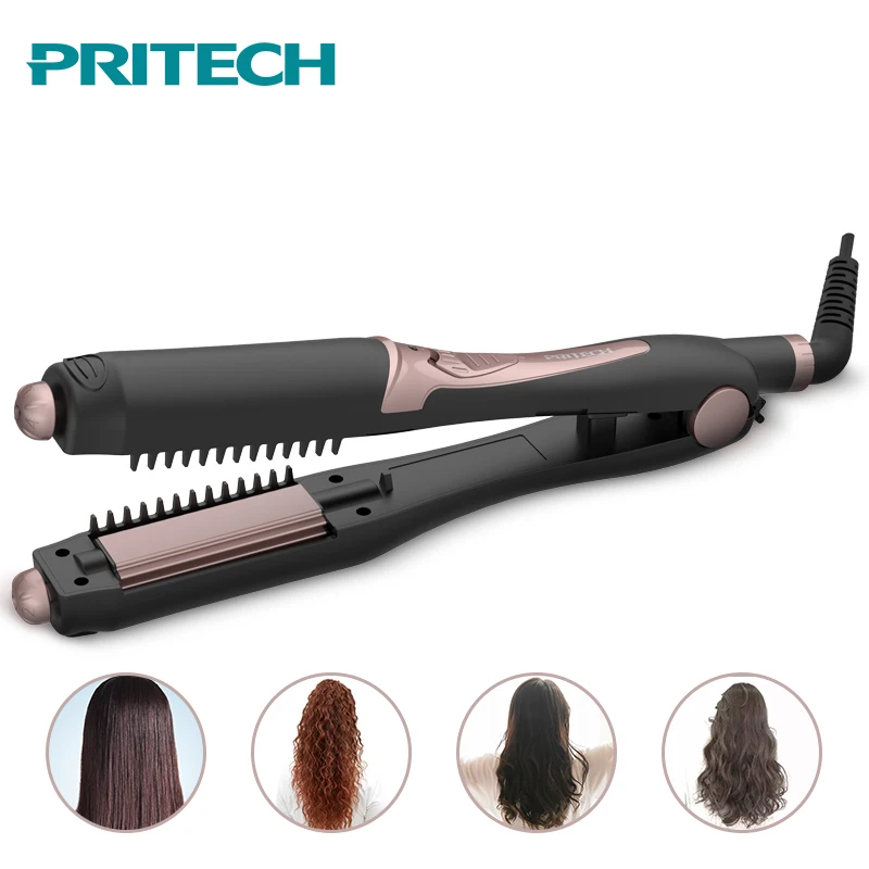 PRITECH 4 in1Professional керамический электрический выпрямитель для волос портативный пушистый кукурузный Плойка для завивки волос для укладки нагревательный гребень