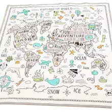 Детский коврик для ползания, игровой коврик World Explorer, утолщенный детский коврик для ползания, складной коврик, Детский ковер, игрушка, украшение дома