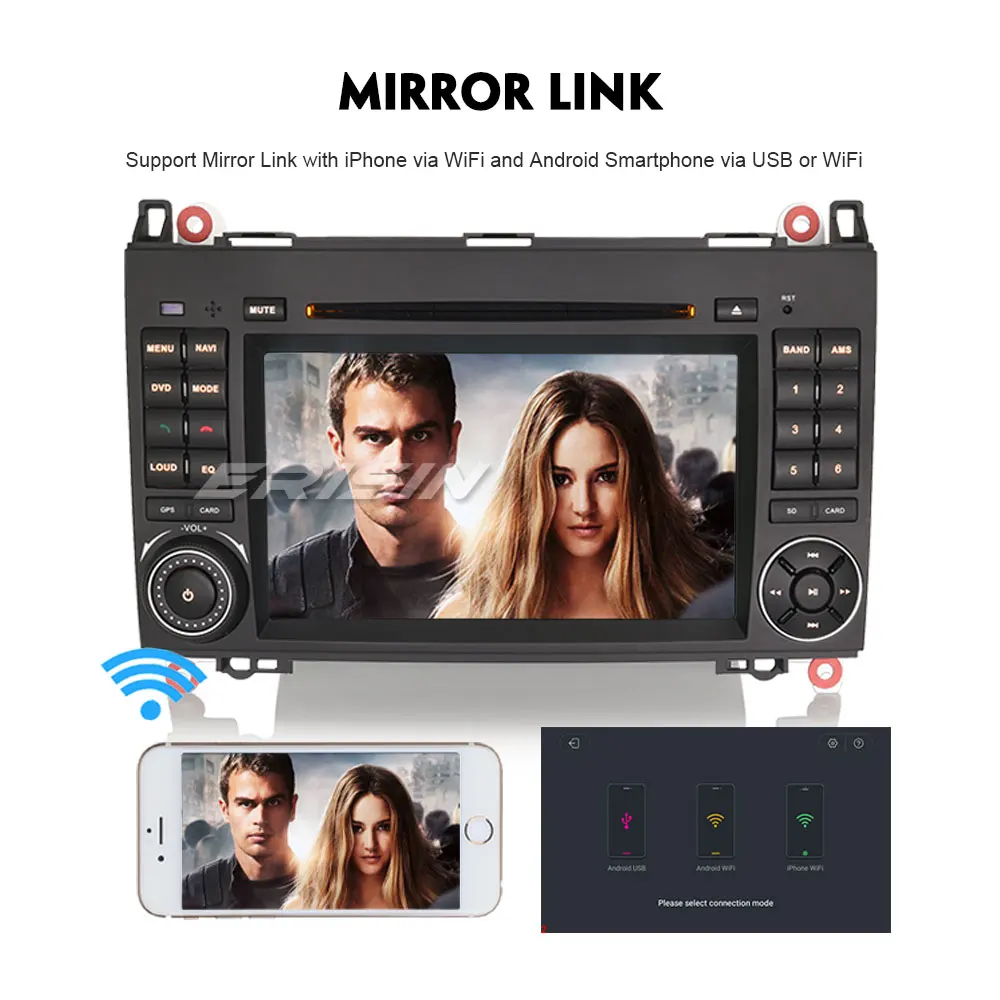 Clearance Erisin ES8882B 7" Android 8.0 Octa core 4G RAM Car DVD for Mercedes A/B Class W169 Sprinter Vito Viano 3