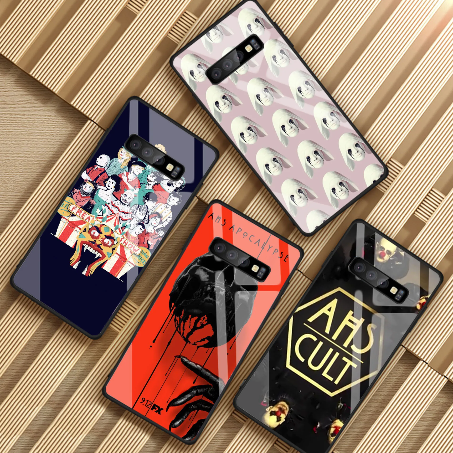 

TV American Horror Story Tempered Glass Phone Case For Samsung Galaxy A6 A6S A8 A8S J6 J8 2018 S8 S9 S10 PLUS NOTE 8 9