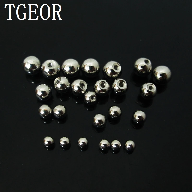 

Hot wholesale body jewelry parts 40pcs 1.2*3mm 1.2*4mm 1.6*5mm 1.6*6mm plated colors stainless steel jewelry ball free shipping