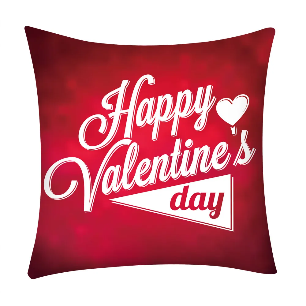 HSU горячая Распродажа подушки с принтом сердца Красная подушка с надписью Happy Valentine пара домашний диван украшение стула cojines decorativos para