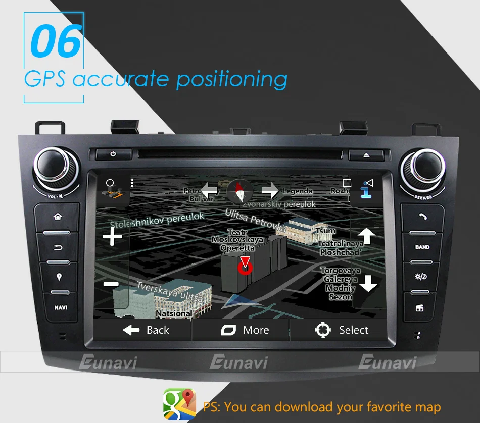 Flash Deal Eunavi 8" HD Screen 2 din Android 9.0 Quad Core Car DVD Player for 2010 2011 2012 2013 MAZDA 3 stereo radio GPS Navigation wifi 11