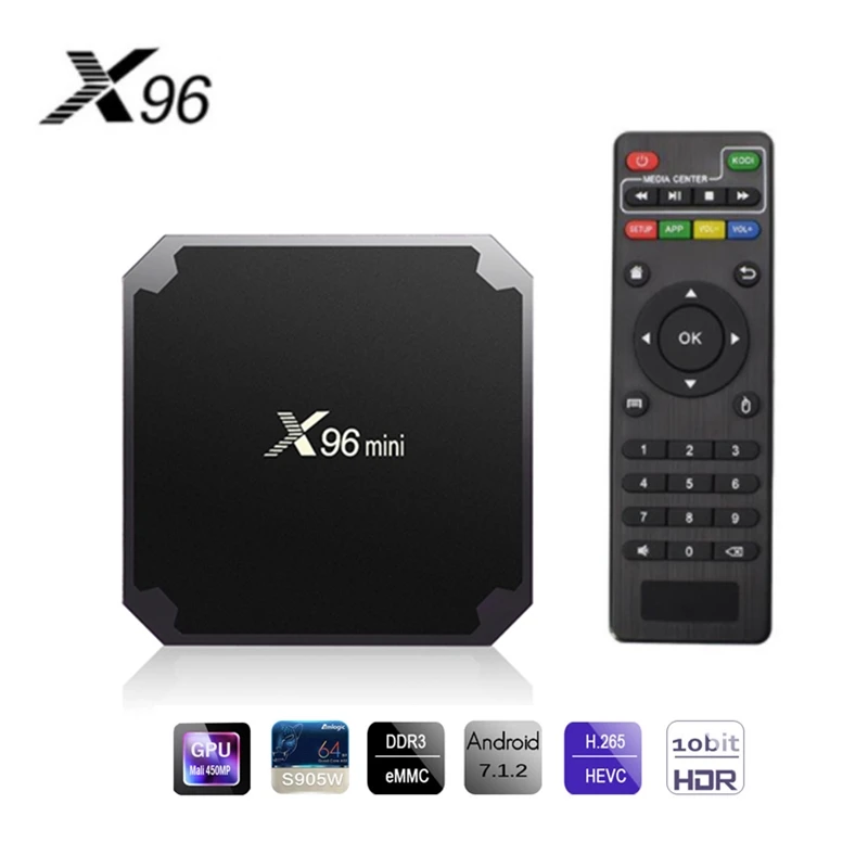 X96 мини Amlogic S905W Android 7.1.2 tv Box 1G/2G ram 2G/16G rom ARM Cortex-A53 4 K видео домашний медиа плеер PK A95X |