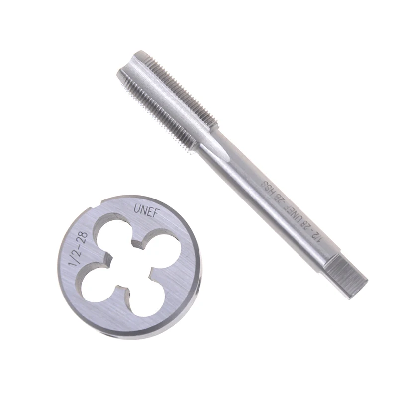 1pc Hot Sale 1/2"-28 Tap & Die Set Titanium Coated Right Hand Thread Hand Tap Cutting Tool