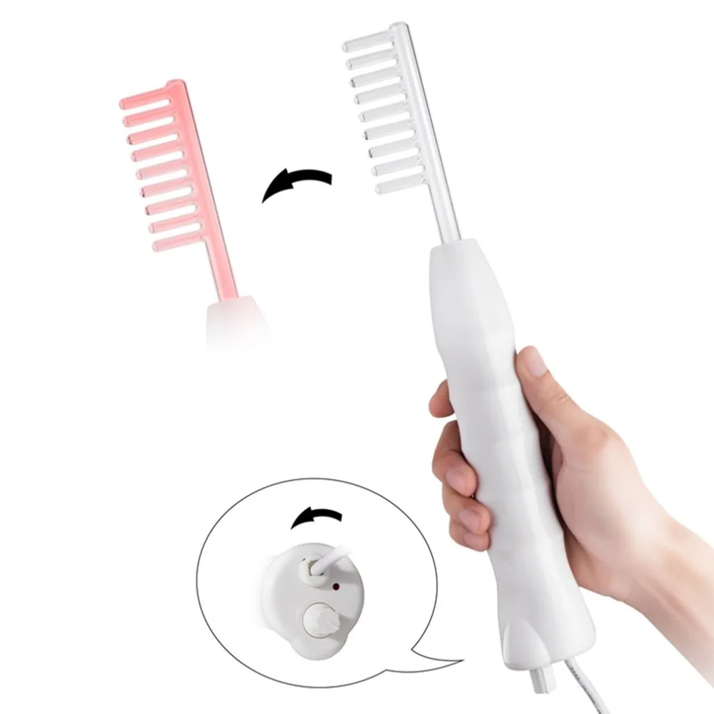 NEW Portable High Frequency Straight hair comb D'arsonval Skin Tightening Acne Spot Remover Device Dropshipping