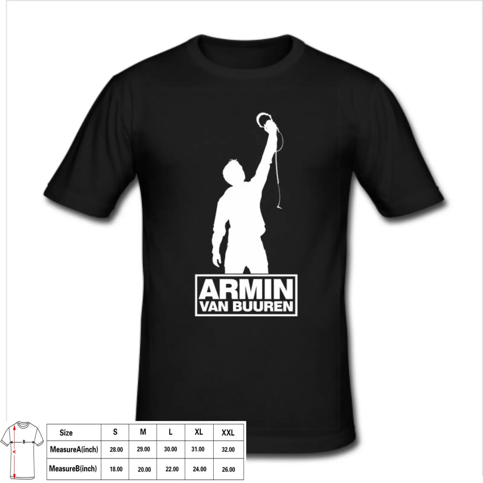 T Shirt For Men's - Armin van Buuren OON Dutch DJ record producer and remixer Sleeve T Shirt Summer Men Tee Tops Clothing