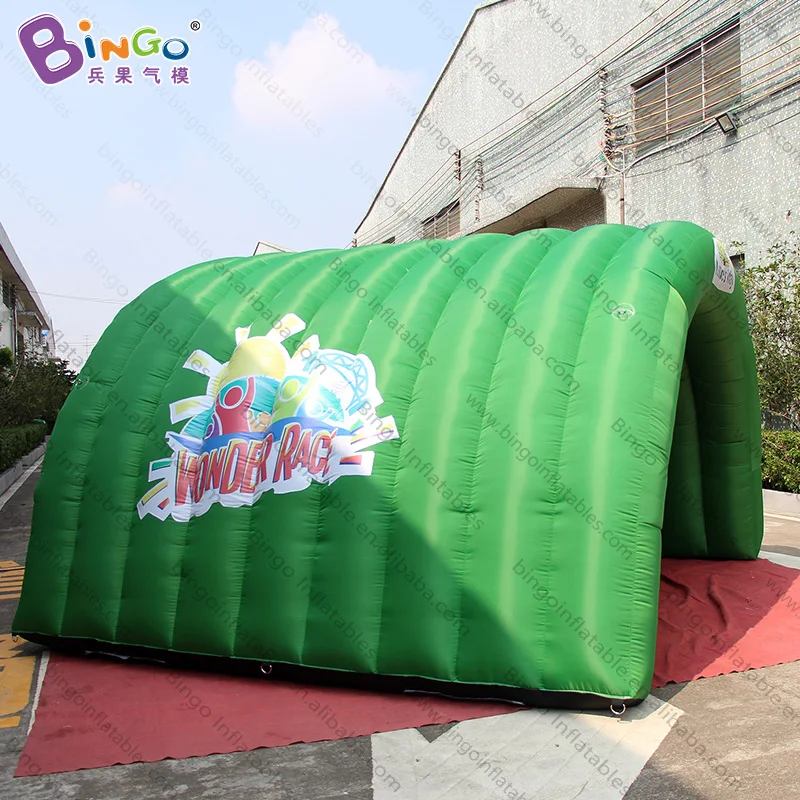  green tent type Customized 3.6x3.5x2.5 meters inflatable tunnel tent for events inflatable entrance