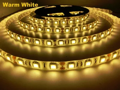 Светодиодная лента 5050 SMD 5 м 60 светодиодный s/m красный/зеленый/желтый/синий/белый/теплый белый/розовый/RGB/UV Белый PCB Гибкий Светодиодный светлая светодиодная полоса 12 В