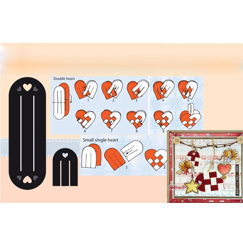 

Heart Hole Frame Metal Cutting Dies Stencils For DIY Scrapbooking Decorative Embossing Cards Handcraft Die Cut Template New 2019