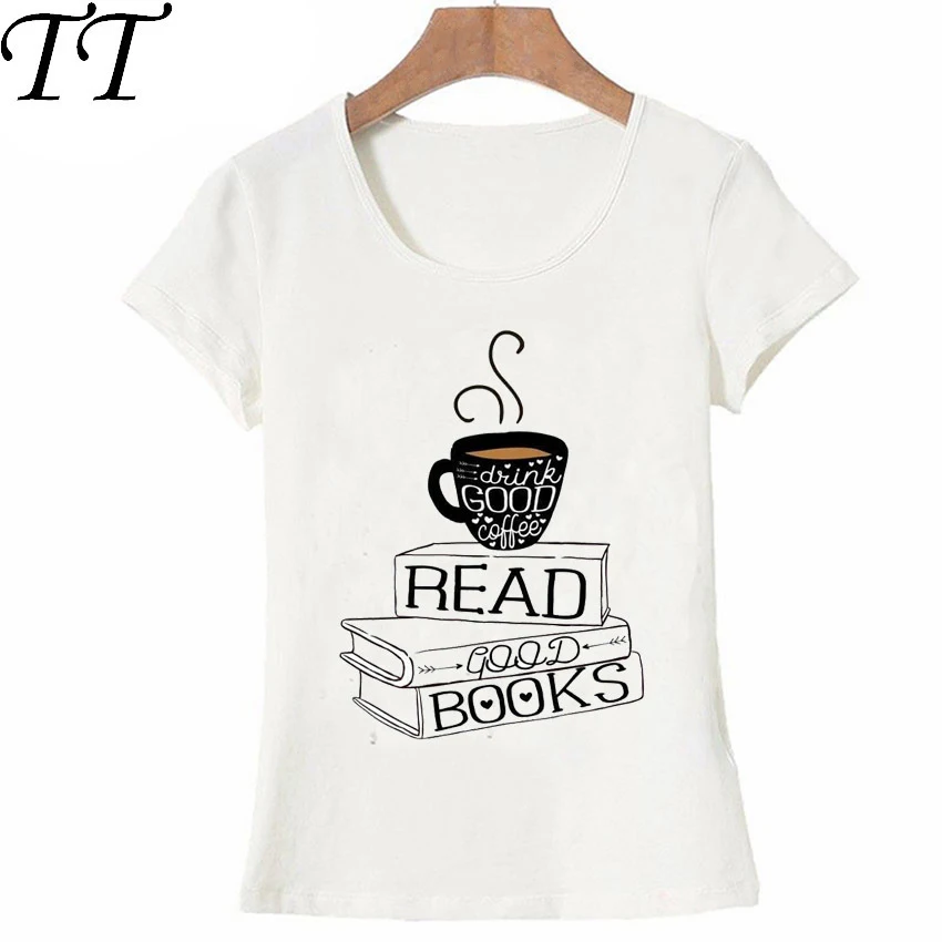 Tanio Pij dobrą kawę czytaj dobre książki T-Shirt 2021 nowe