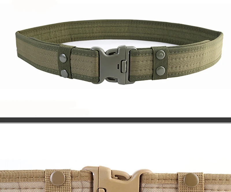 Combat 2 Inch Canvas Duty Tactical Sport Belt with Plastic Buckle Outdoor Military Army Fan Adjustable Hook & Loop Waistband (4)