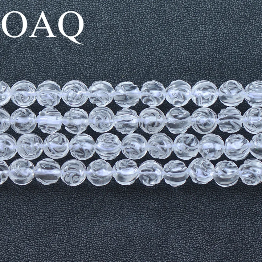 8 14mm Rose Natural White Crystal Beads Wholesale Beads For Jewelry