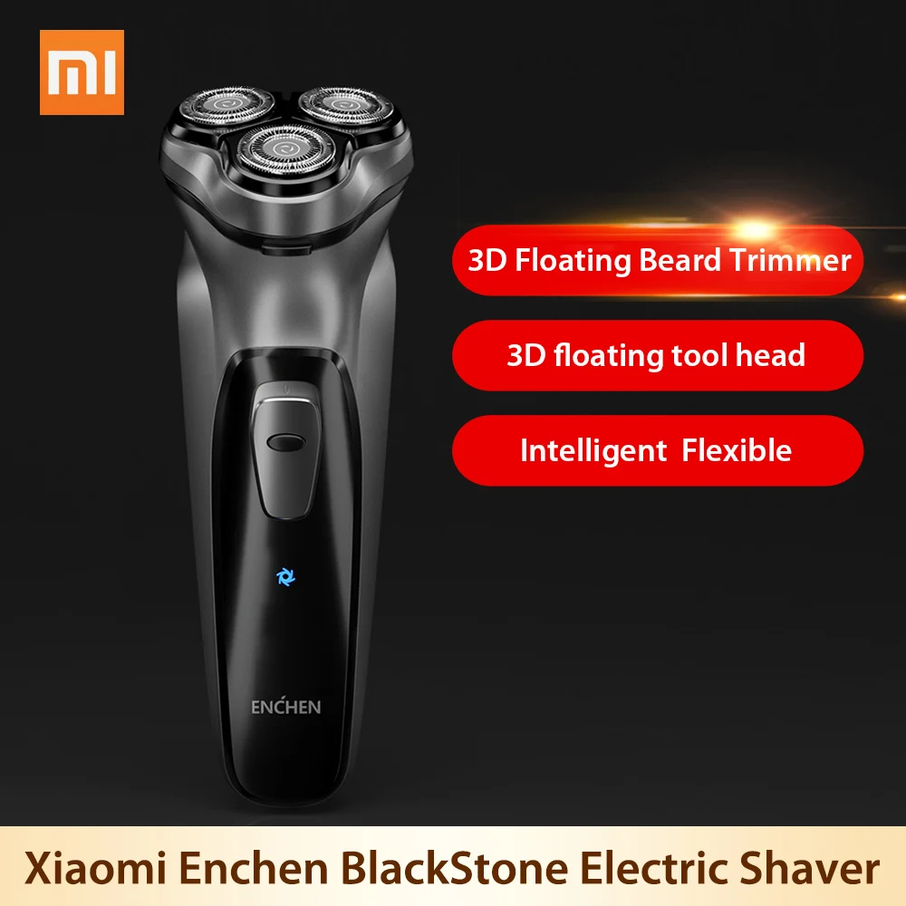 

Newest Xiaomi Enchen Black Stone 3D Electric Shaver Smart Control Blocking Protection Razor Washable Type-C Rechargeable Men