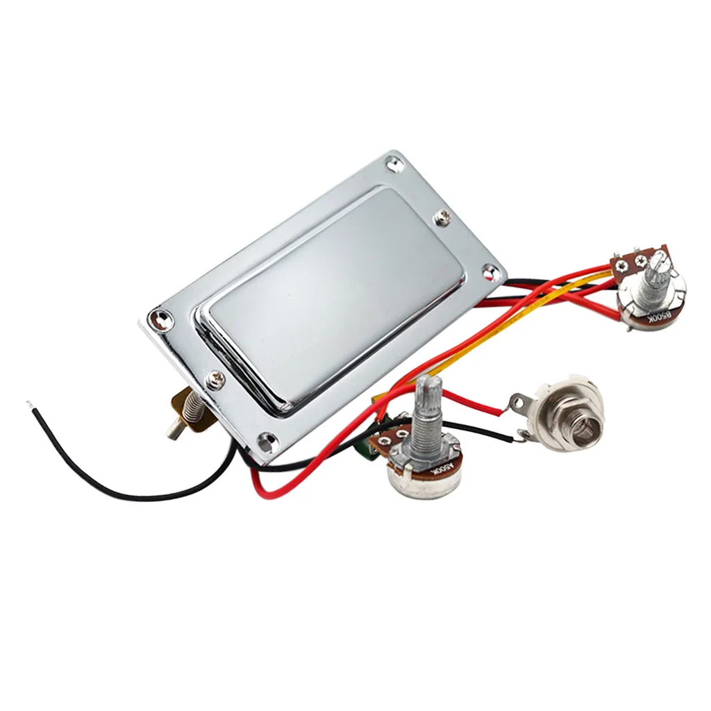 Electric Guitar Prewired Double Coil Humbucker Guitar Pickup Harness Kit with 500K Potentiometer Volume Tone Pots