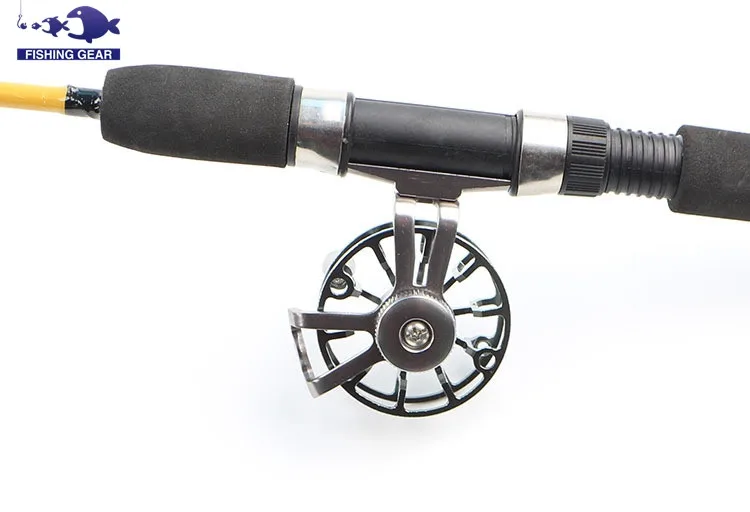 New GoldenSilverRed Mini Winter Ice Fly Fishing Reel Aluminum CNC Fly Reels Raft Fishing Reel Full Metal Fly-Fishing Reels  (13)