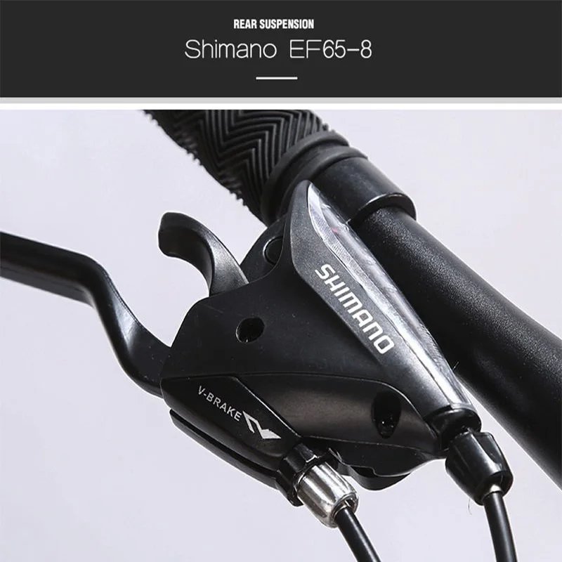 LAUXJACK Mountain Bike Steel Frame 24 Speed Shimano Mechanic Brake 26\