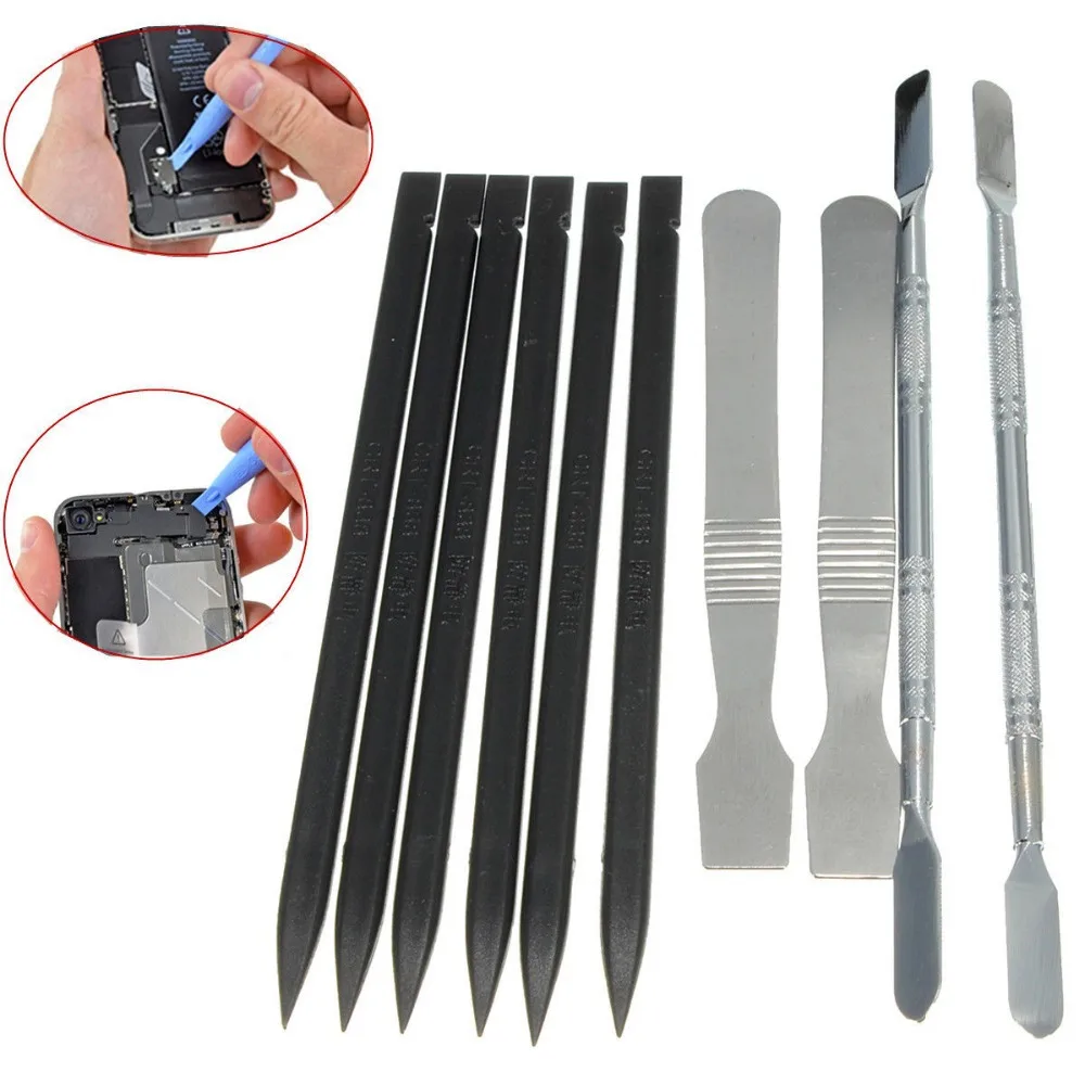 

10 in 1 Opening Repair Tools Set Metal Pry Spudger CellPhone iPad iPod Tablets