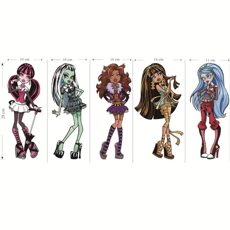 Monster high Детская комната Декор мультфильм украшение в детскую комнату Настенная Наклейка на стену 1416. Домашний переводки украшение для дома 3,0