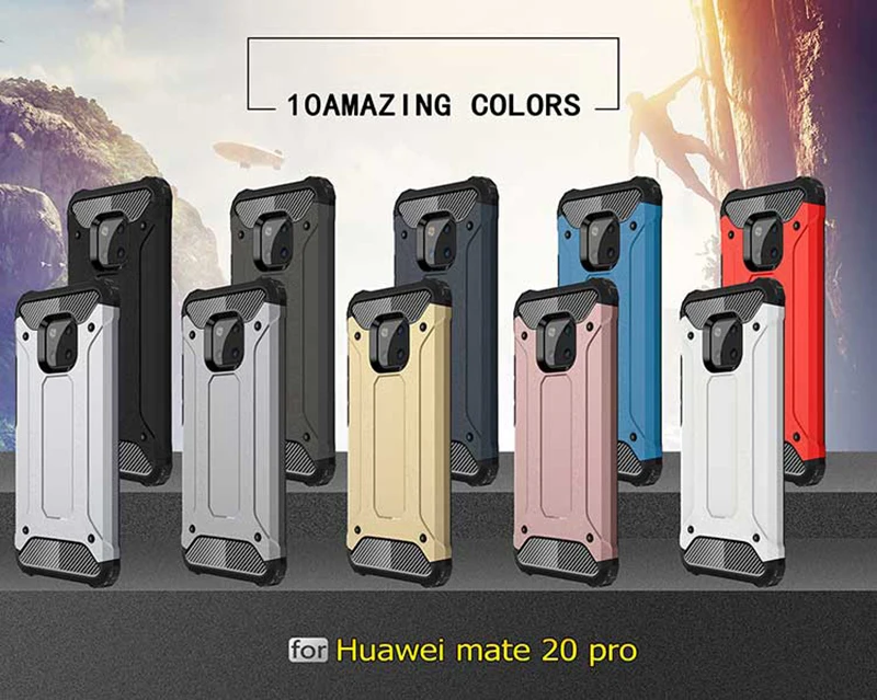 1000 шт роскошный противоударный защитный чехол для телефона huawei mate 20 Pro 10 Lite 9 8 Nova 5 4E 4 3i 3E 2 Plus гибридный защитный чехол