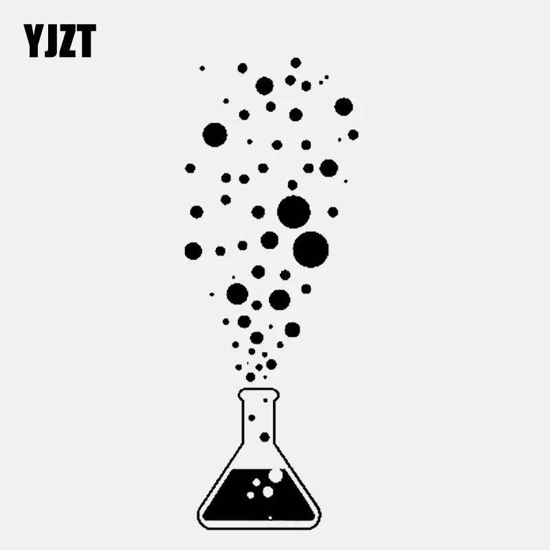 YJZT 6 2 см * 16 7 Милая химическая пробирка Science Scientist Bubbles виниловая Автомобильная