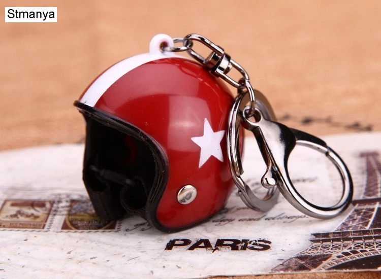 Популярный брелок в форме шлема, пластиковый мотоциклетный шлем, брелок для мужчин и женщин, модный брелок для ключей для автомобиля, кошелек, сумка, подарок 17022